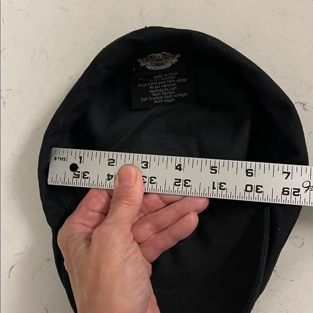 Harley-Davidson Men’s Cotton Ivy Cap News Boy Hat Black Biker Motorcycle Small